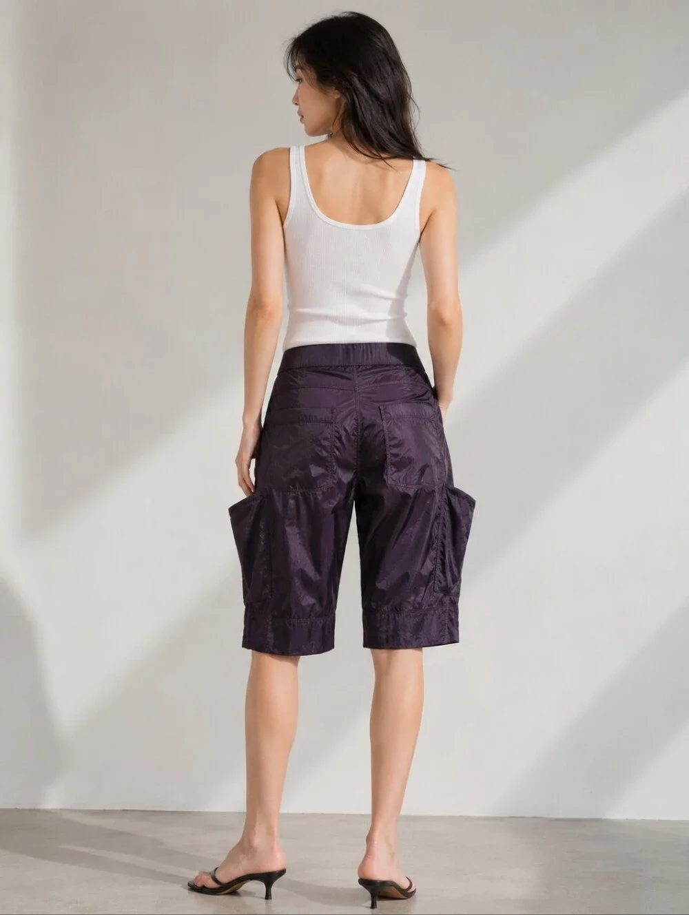 Vanessa Bruno Vtg Y2K Parisian Archive Cargo Capri Pants Tech Nylon Japan Rare